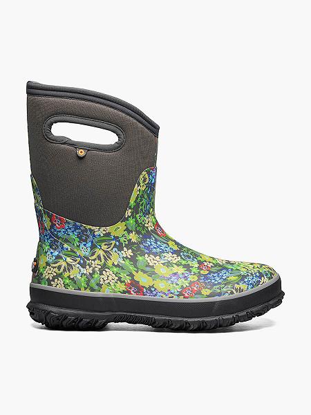 BOGS Boots Deutschland - Classic Mid Night Winterstiefel Damen DunkelGrau Multi DE87659